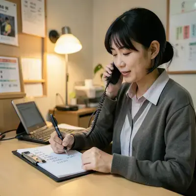 電話受付の様子
